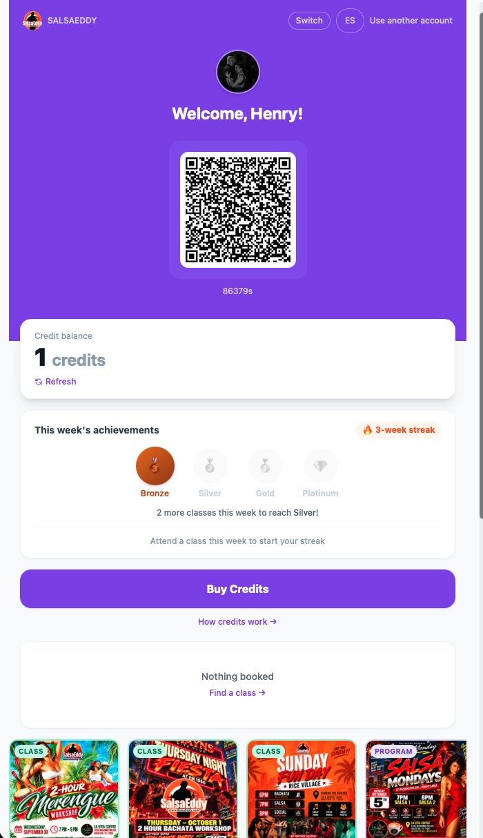 Sweet Studio customer booking portal